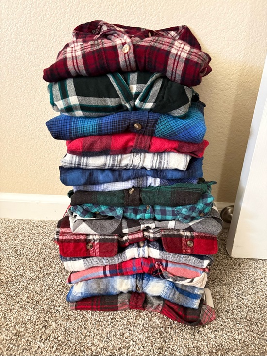American Eagle Outfitters Tops - Lot of 15 American Eagle Outfitters Flannels Plaid Button-Down Shirts